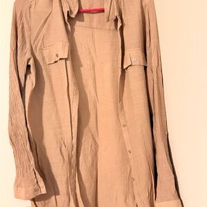 Notations Beige Textured Blouse